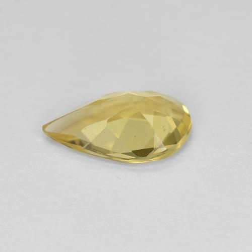 0.79克拉天然黄色金绿柱石，梨形，8.8×5.6毫米，VS