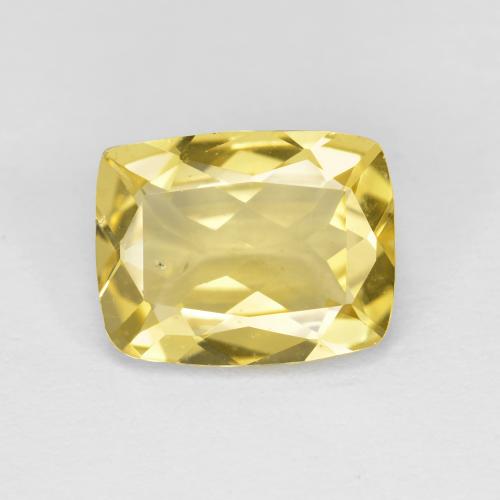 1.87克拉天然黄色金绿柱石，垫形剪裁，9.1×7.2毫米，VS