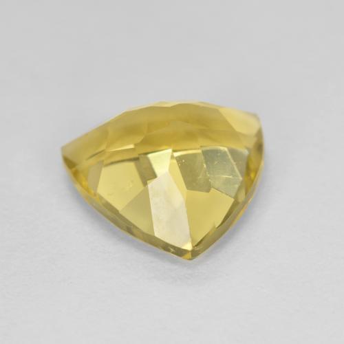 2.20克拉天然黄色金绿柱石，三角形，9.1×8.9毫米，VS