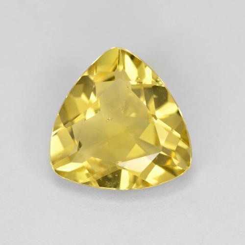 1.82克拉天然黄色金绿柱石，三角形，9×8.8毫米，VS