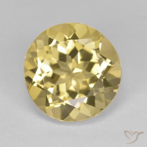 2.66ct 天然 淡黄色 金绿柱石, 圆形的, VVS