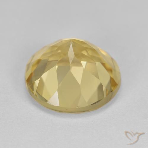 2.66克拉天然金色绿柱石，圆形的，VVS