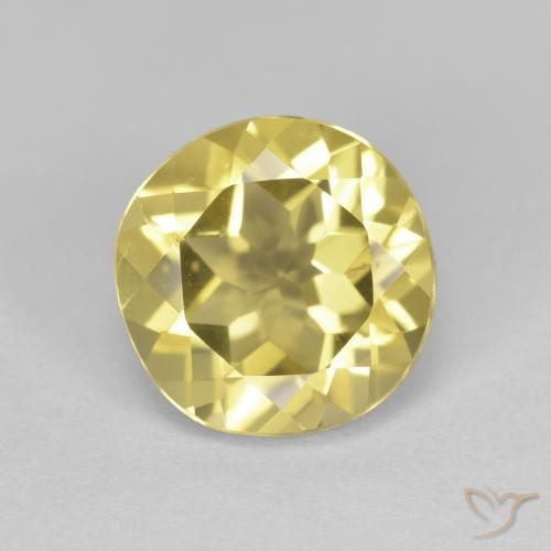 1.90ct 天然 中浅黄色 金色绿柱石, 圆形的, VVS