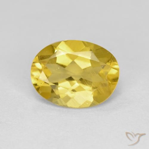 1.72ct 天然 中黄色 金绿柱石, 椭圆形, VS