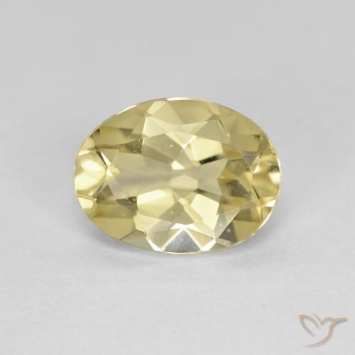 1.60ct 天然 浅土黄色 金绿柱石, 椭圆形, VVS