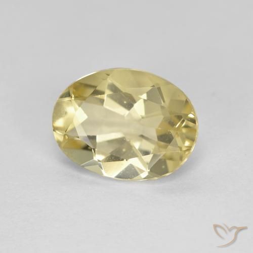 1.60克拉天然金色绿柱石，椭圆形，VVS