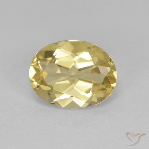 1.92ct 天然 淡黄色 金绿柱石, 椭圆形, VVS-VS