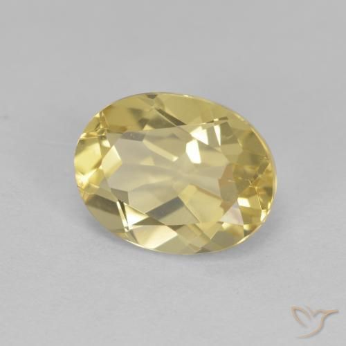 1.92克拉天然金色绿柱石，椭圆形，VVS-VS