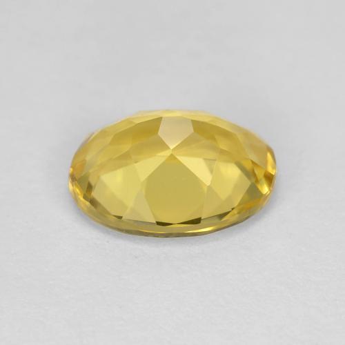 1.73克拉天然黄色金绿柱石，椭圆形切割，9.1×7.1毫米，VS
