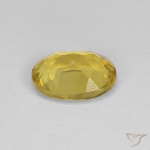 1.13克拉天然黄色金绿柱石，椭圆形切割，8×6.1毫米，VVS-VS