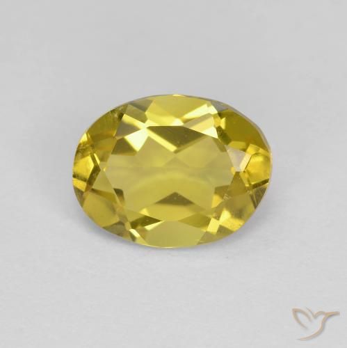 1.14ct 天然 中浅黄色 金绿柱石, 椭圆形, VVS-VS