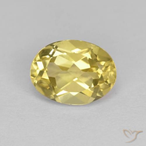 1.37ct 天然 芥末黄 金绿柱石, 椭圆形, VVS-VS