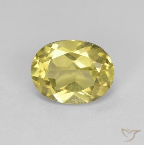 1.29ct 天然 淡黄色 金绿柱石, 椭圆形, VS