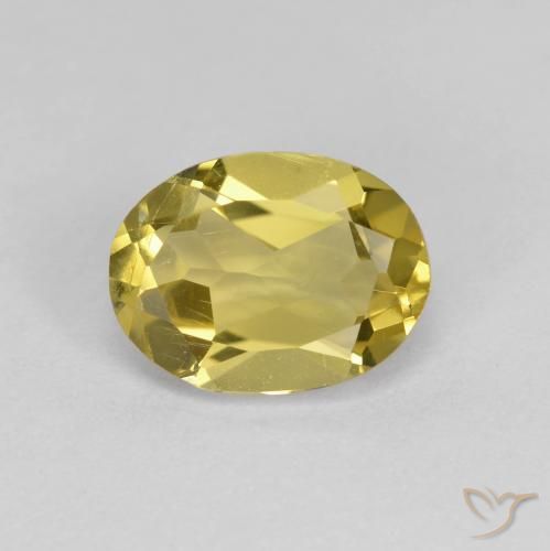 1.25ct 天然 中黄色 金绿柱石, 椭圆形, VS