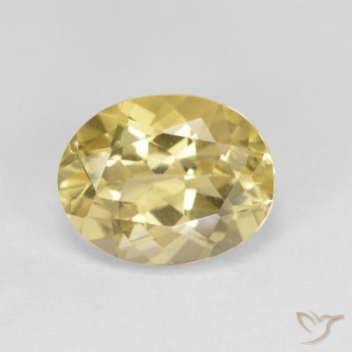 2.76ct 天然 中黄色 金绿柱石, 椭圆形, VVS-VS