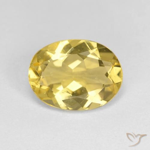 2.00ct 天然 淡黄色 金绿柱石, 椭圆形, VVS-VS
