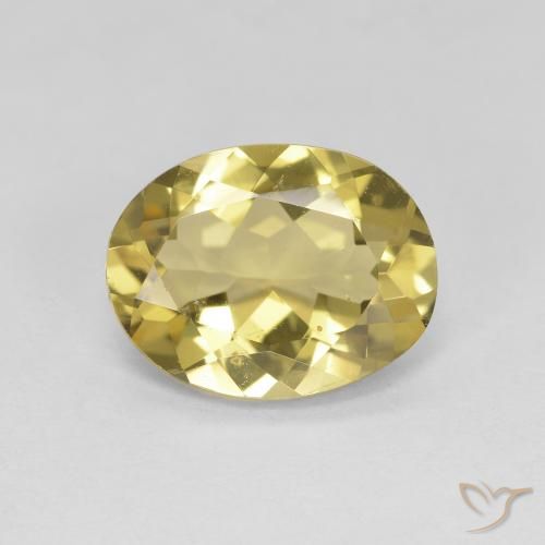 2.18ct 天然 中黄色 金绿柱石, 椭圆形, VS