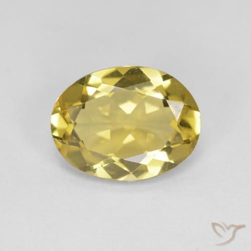 2.08ct 天然 中黄色 金绿柱石, 椭圆形, VVS