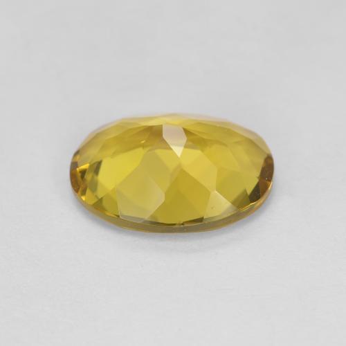 2.06克拉天然黄色金绿柱石，椭圆形切割，10.2×7.7毫米，VVS-VS
