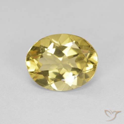 2.08ct 天然 淡黄色 金绿柱石, 椭圆形, VVS-VS