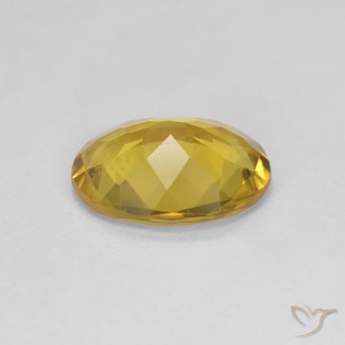 1.84克拉天然黄色金绿柱石，椭圆形切割，10.2×7.8毫米，VS