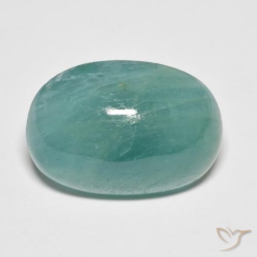 10.79ct 天然 绿蓝色 花岗岩, 椭圆形, 半透明