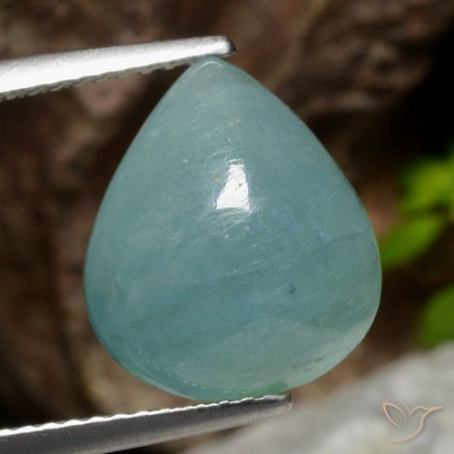 6.55ct 天然 电蓝 花岗岩, 梨形, 半透明