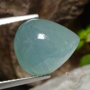 6.55克拉天然花岗岩，梨形，半透明