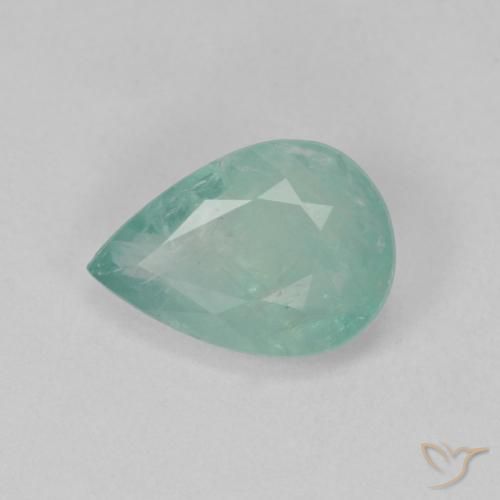 1.45ct 天然 浅蓝绿色 花岗岩, 梨形, VS-SI
