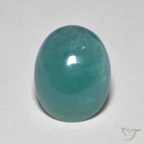 2.67ct 天然 蓝绿色 花岗岩, 椭圆形, 半透明