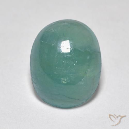 3.24ct 天然 中绿蓝 花岗岩, 椭圆形, 半透明