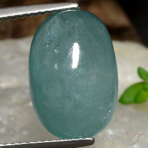 9.18ct 天然 绿蓝色 花岗岩, 椭圆形, 半透明