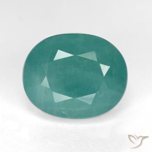 5.92ct 天然 绿蓝色 花岗岩, 椭圆形, SI