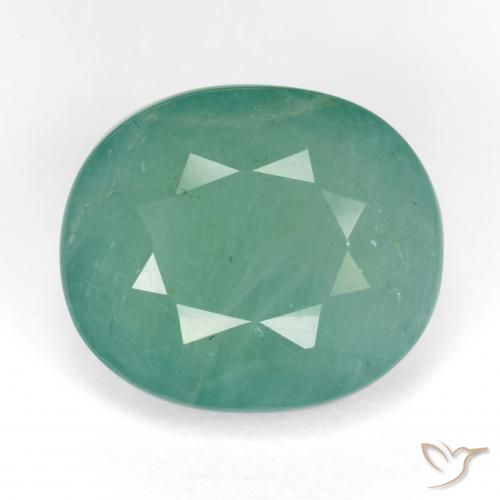 10.62ct 天然 绿蓝色 花岗岩, 椭圆形, SI
