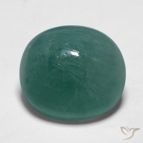 11.10ct 天然 蓝绿色 花岗岩, 椭圆形, 半透明