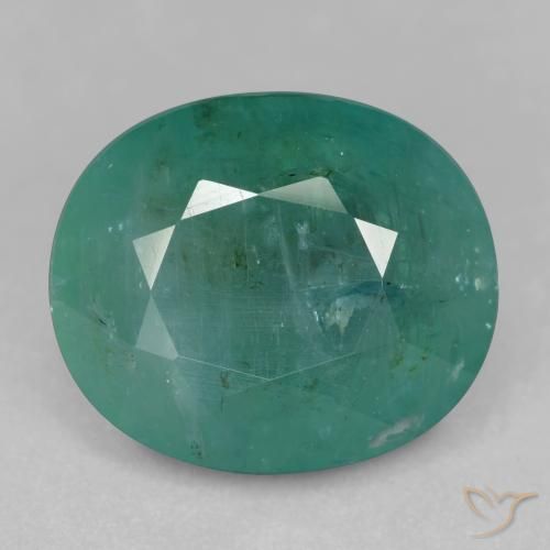12.41ct 天然 蓝绿色 花岗岩, 椭圆形, SI-I1