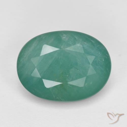 3.56ct 天然 绿蓝调 花岗岩, 椭圆形, SI