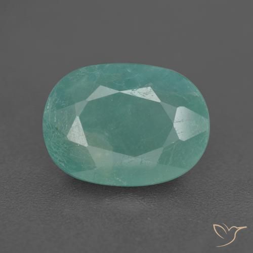 2.64ct 天然 绿蓝色 花岗岩, 椭圆形, SI