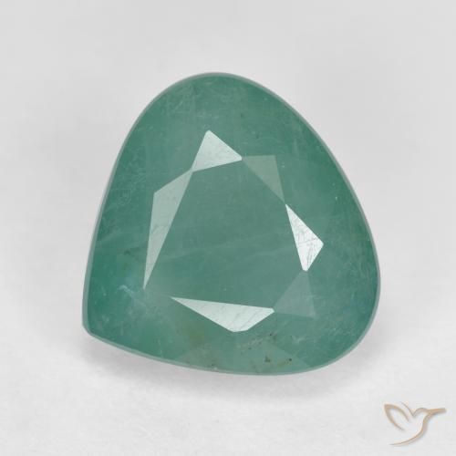 4.17ct 天然 蓝绿色 花岗岩, 梨形, VS-SI