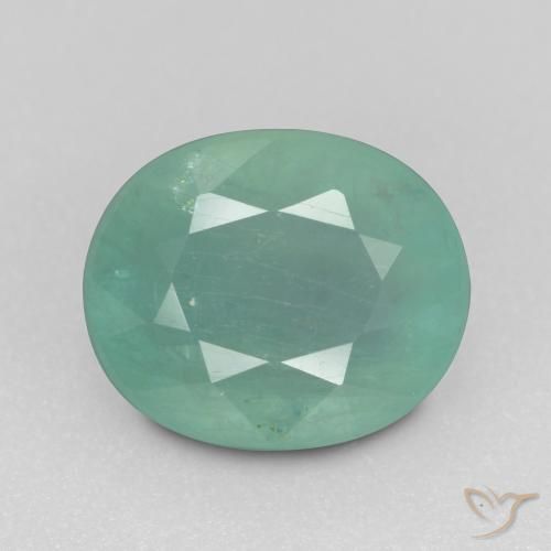 1.64ct 天然 蓝绿色 花岗岩, 椭圆形, SI