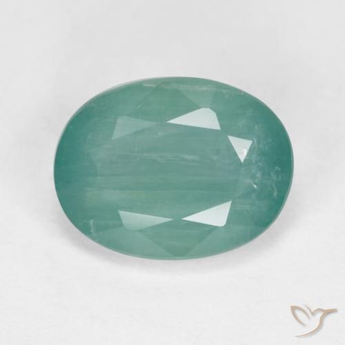 3.56ct 天然 绿蓝色 花岗岩, 椭圆形, SI