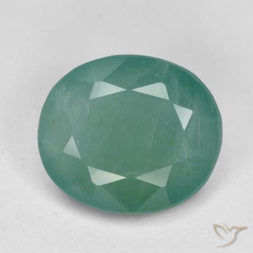 3.53ct 天然 中绿蓝 花岗岩, 椭圆形, SI