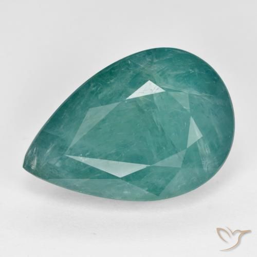 10.02ct 天然 蓝绿色 花岗岩, 梨形, SI-I1