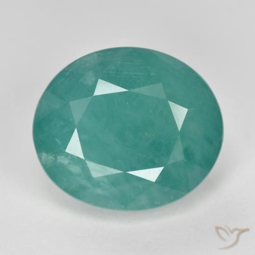 8.89ct 天然 中绿蓝 花岗岩, 椭圆形, SI-I1