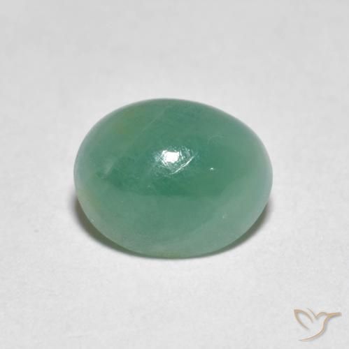 1.86ct 天然 蓝绿色 花岗岩, 椭圆形, 半透明