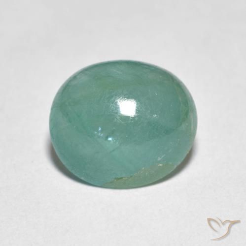 2.93ct 天然 绿蓝色 花岗岩, 椭圆形, 半透明