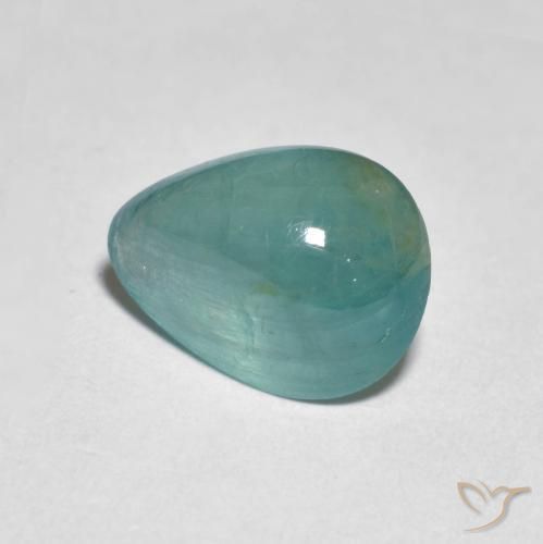 2.17ct 天然 绿松石 花岗岩, 梨形, 半透明