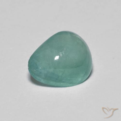 0.99ct 天然 绿蓝色 花岗岩, 梨形, 半透明