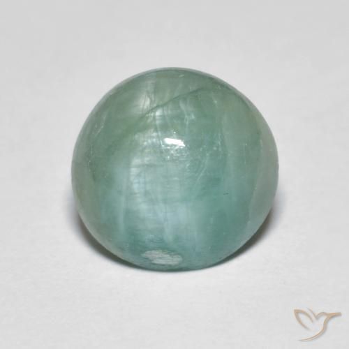 2.68ct 天然 非常浅的蓝绿色 花岗岩, 圆形的, 半透明
