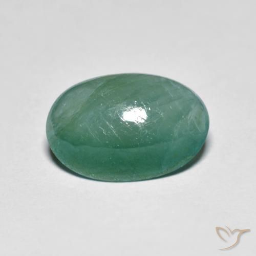2.86ct 天然 绿蓝色 花岗岩, 椭圆形, 半透明